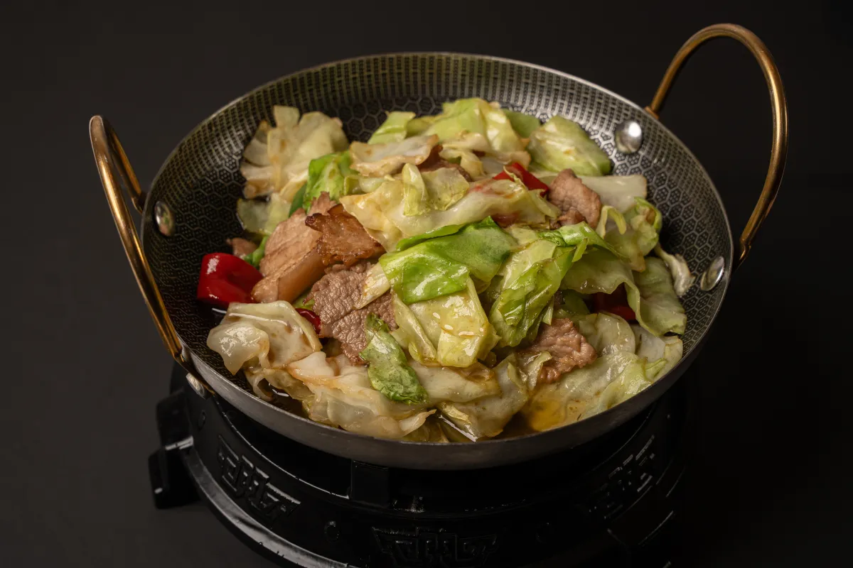 Couve salteada com porco