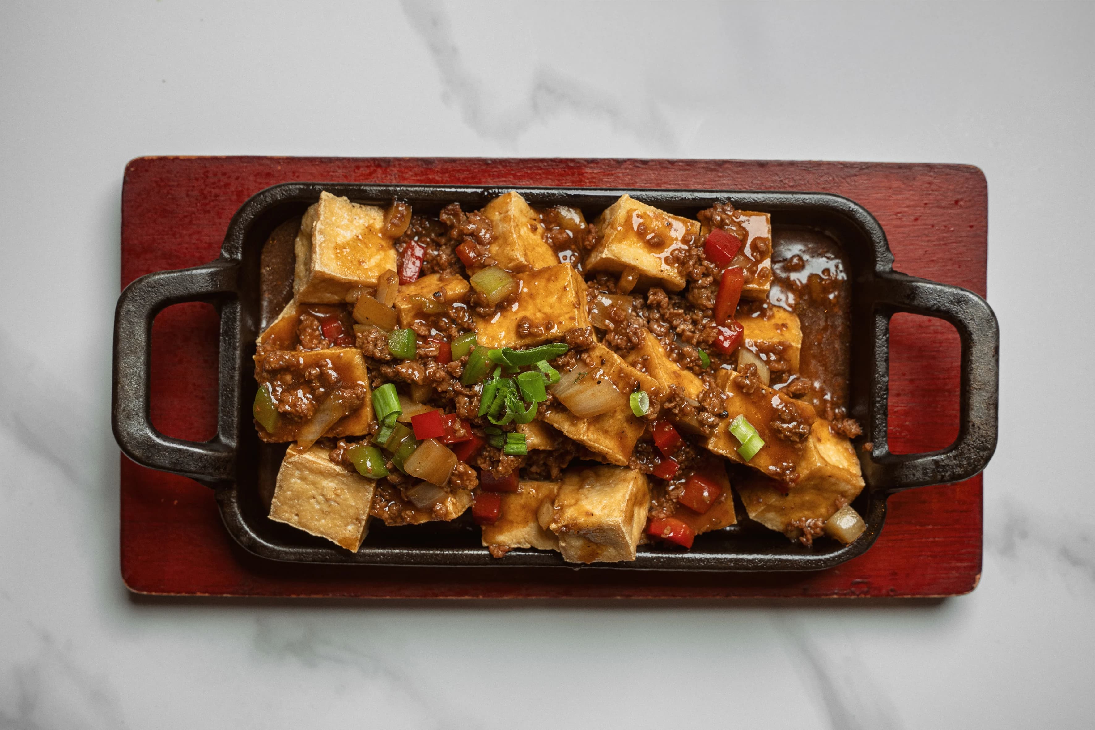 Tofu na chapa com vaca